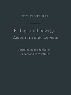 cover image of Ruhige und bewegte Zeiten meines Lebens